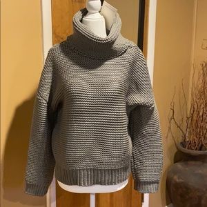 Blushing Heart Charcoal Chunky Turtleneck Sweater